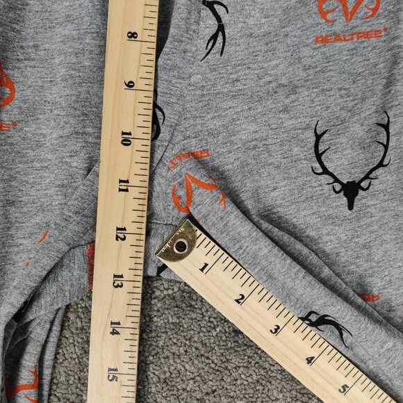 Realtree Men's Pajama Bottom Size M Gray Cotton Viscose Sleepwear Logo Print - Picture 7 of 9